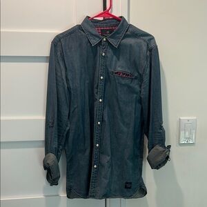 Scotch & Soda Blue Denim Casual Button Down Shirt